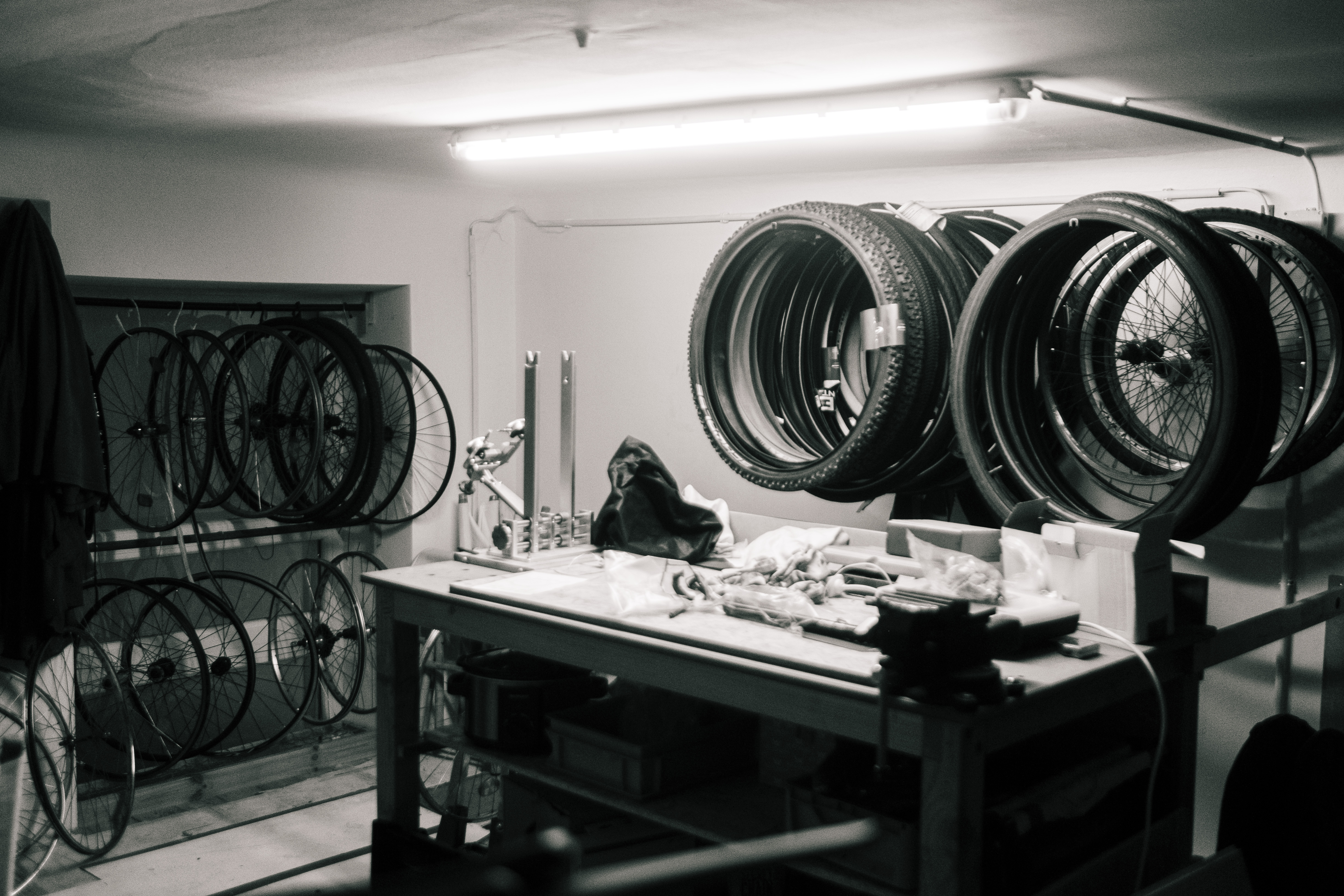 Ein Teil des Lagers der Werkstatt